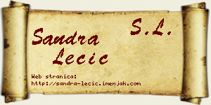 Sandra Lečić vizit kartica